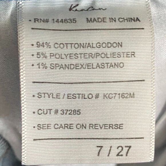 KanCan High Rise Raw Hem Denim Shorts Size 27 Distressed Medium Wash Boho - Picture 4 of 4